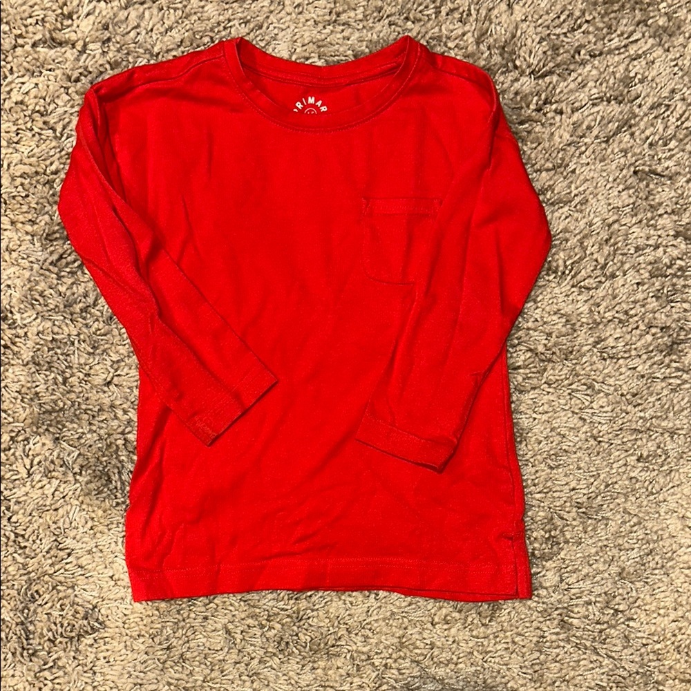 Primary long sleeve legging tee in red size 4-5